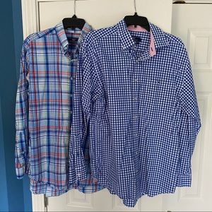 2 Vineyard Vines Long Sleeve Button Down Shirts